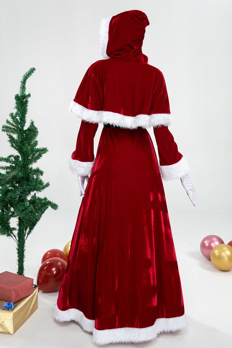 Christmas Costume Queen Long Dress Couple Clothes