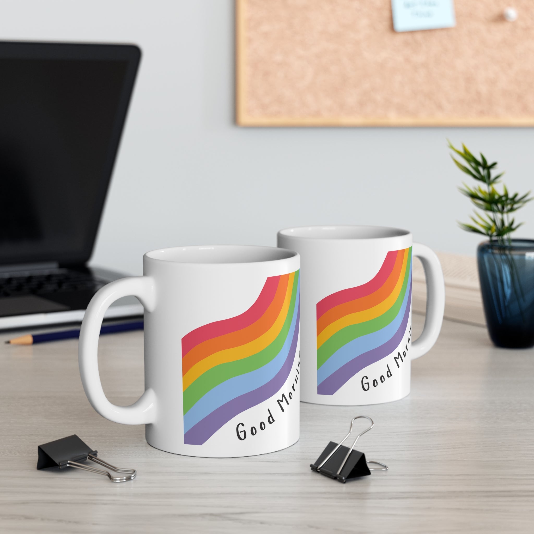 Good morning rainbow Ceramic Mug 11oz