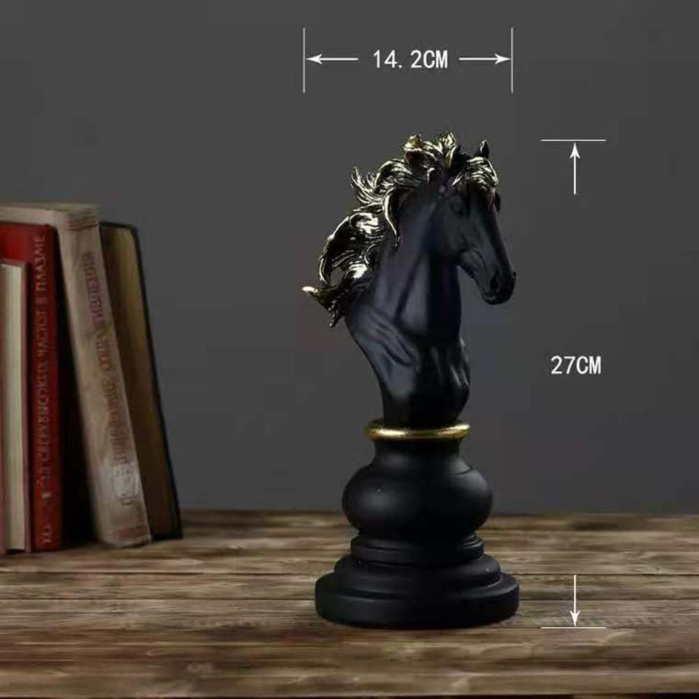 Chess King Queen Knight Statue Sculpture Ornament Collectible Figurine Craft