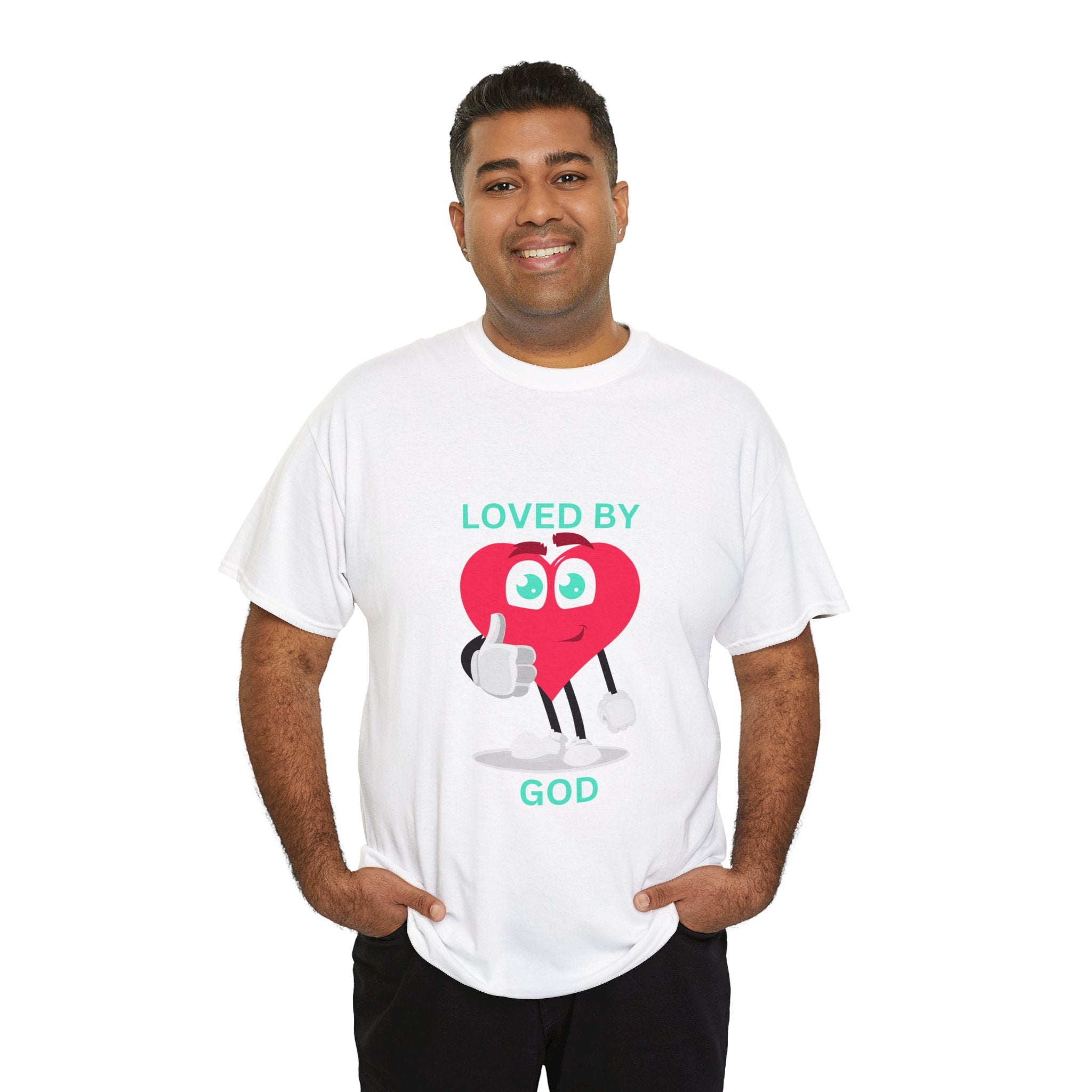 LOVED BY GOD, Unisex Heavy Cotton Tee