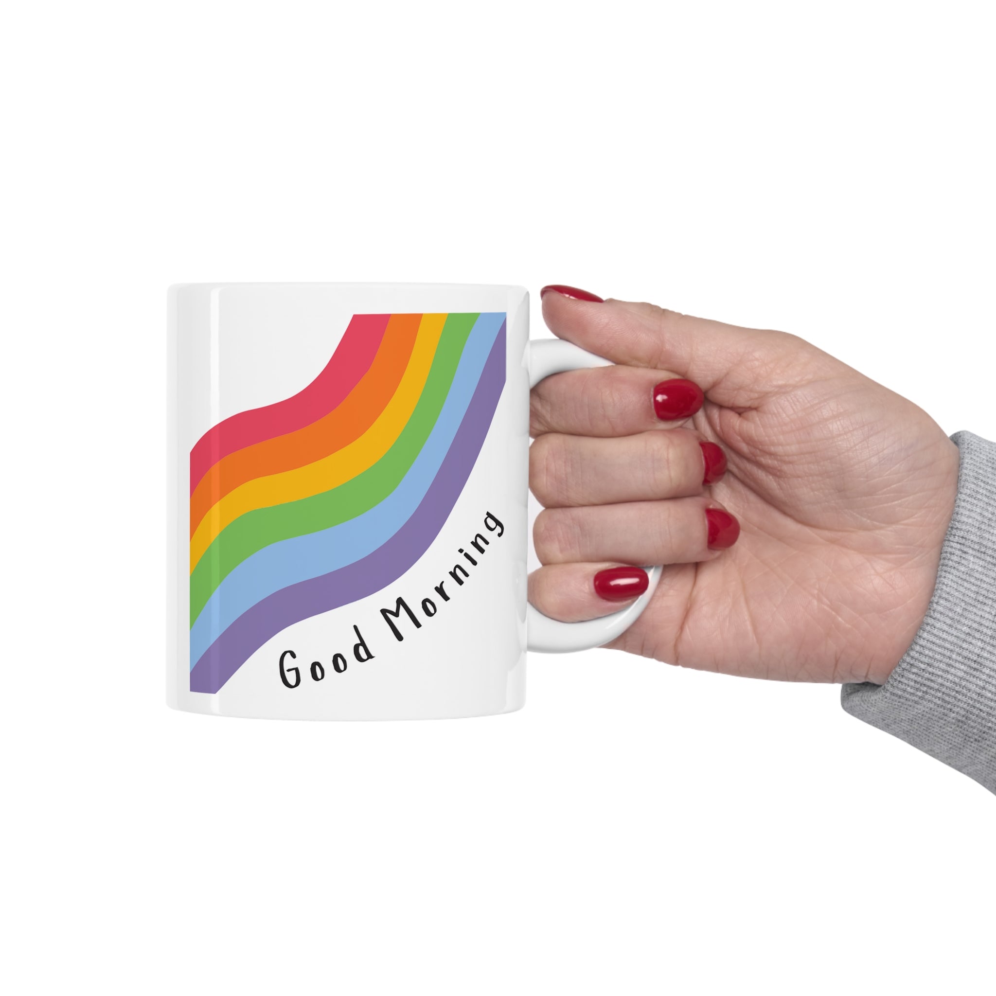 Good morning rainbow Ceramic Mug 11oz