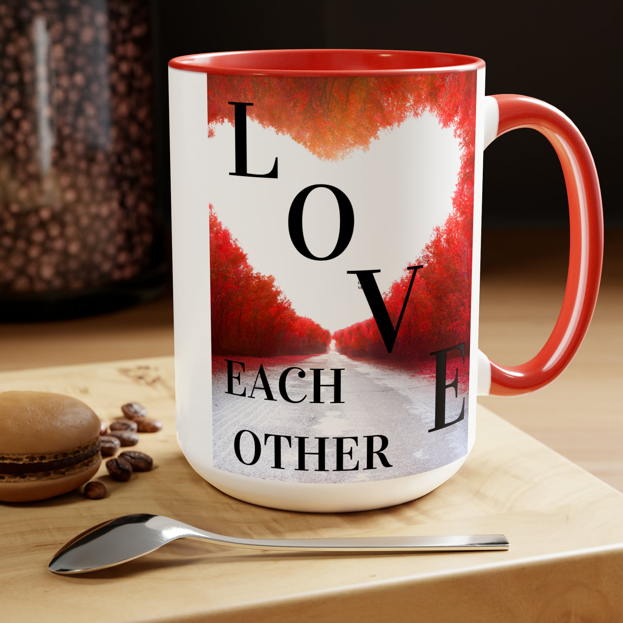 Two-Tone Coffee Mugs, 15oz, Be a Positive Image