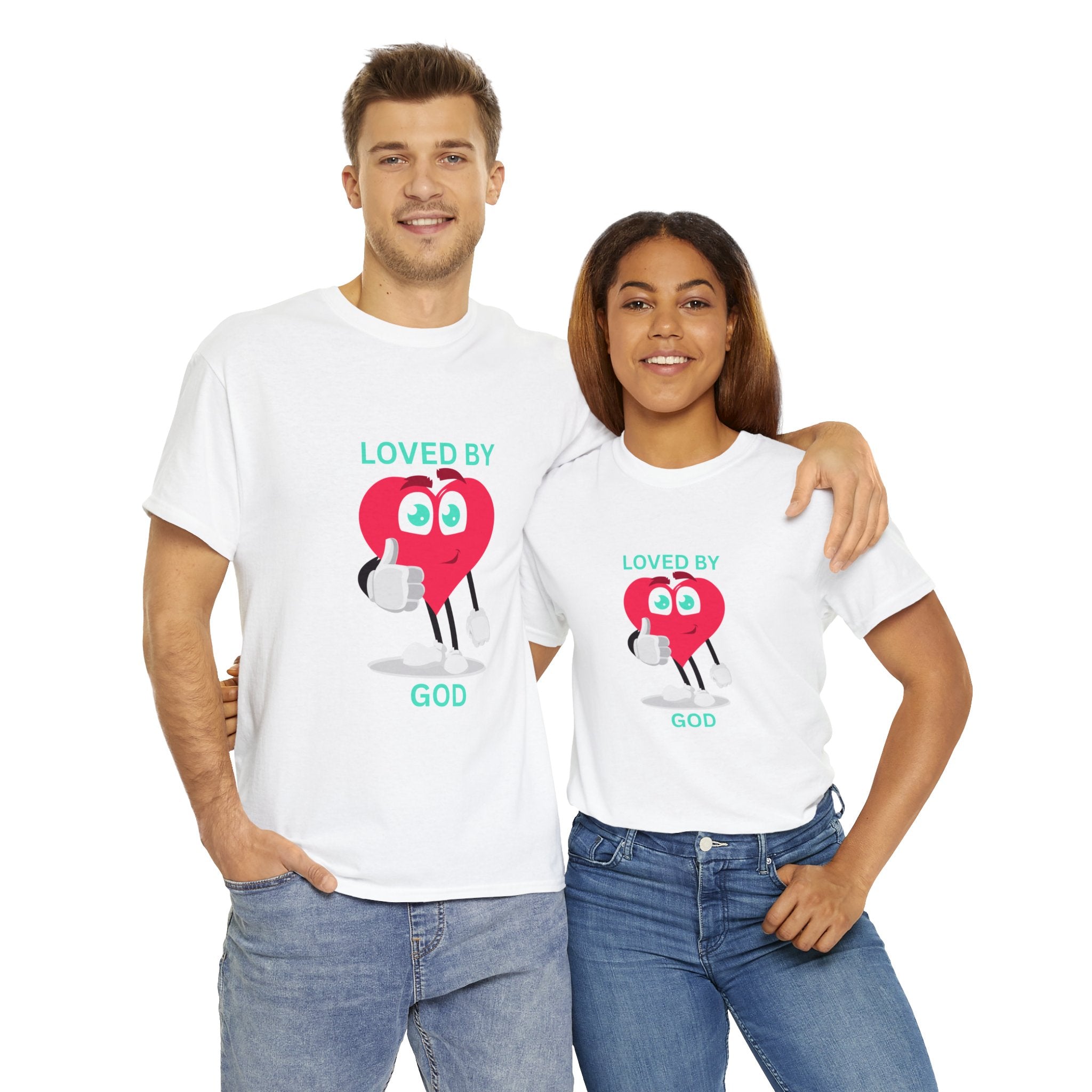 LOVED BY GOD, Unisex Heavy Cotton Tee