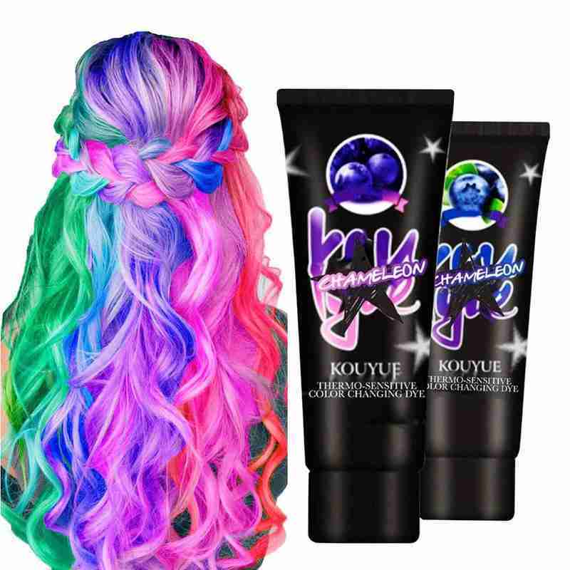 Professional Use Colour Cream Magical Thermochromic Semi Tool Permanent Purple Grey Dye Green Hair Paint Blue Color