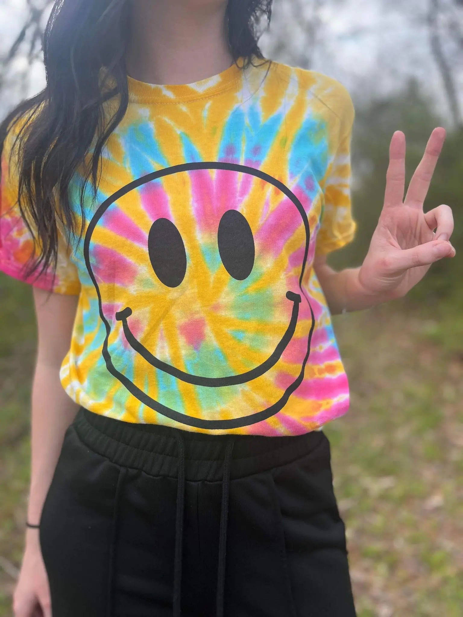 Smiley Tie Dye Tee