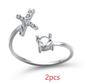 New Design Adjustable 26 Initial Letter Ring Fashion Jewelry For Women Simple Elegant Jewelry