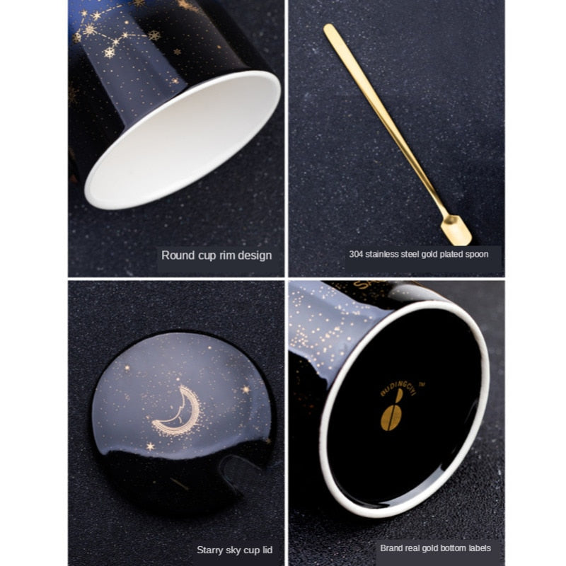 12 Constellations Creative Mugs With Spoon