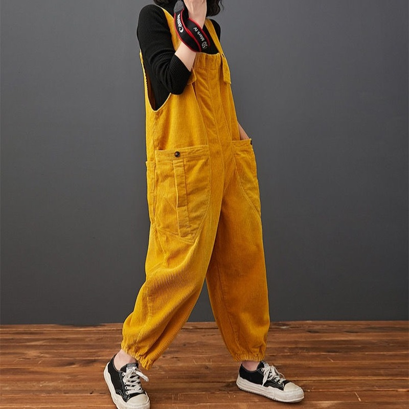 Corduroy Pockets Jumpsuit